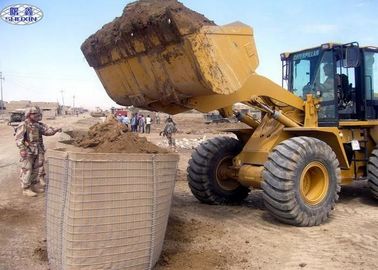 Στρατιωτικά Geotextile γεμισμένα άμμος εμπόδια, καυτά βυθισμένα γαλβανισμένα εμπόδια τύπων Hesco