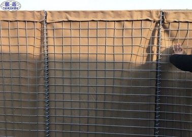 Γεμισμένο ενωμένο στενά εμπόδια πεδίο 75mm X 75mm 76,2 X 76.2mm πλέγματος καλωδίων στρατού άμμος
