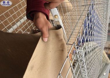 5mm καλωδίων γεμισμένη άμμος τσάντα Hesco εμποδίων ευθυγραμμισμένη Geotextile για την κατασκευή