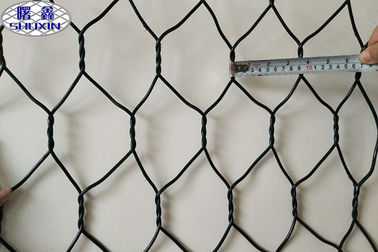 Το PVC έντυσε το υφαμένο καλώδιο 3.4mm καλωδίων 2.7mm/άκρη πλέγματος κιβωτίων πλέγματος Gabion