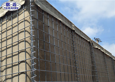 Υψηλός πέτρινος φράκτης Gabion εμποδίων διάρκειας στρατιωτικός με Geotextile