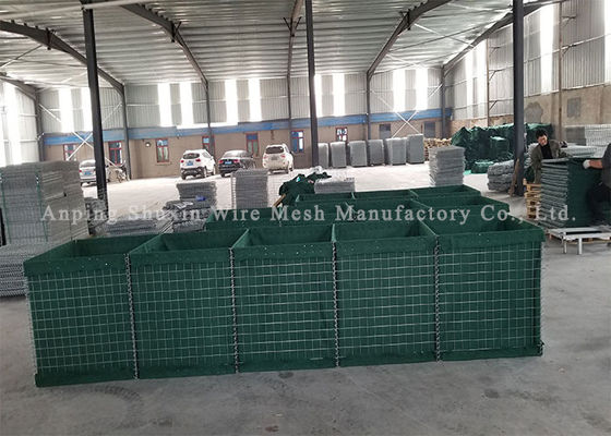 Geotextile ένωσε στενά το γαλβανισμένο αμυντικό εμπόδιο Gabion Galfan