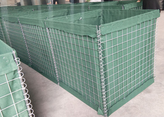 300g πράσινο ευθυγραμμισμένο Geotextile αμυντικό εμπόδιο 4.0mm Hesco πλέγμα καλωδίων