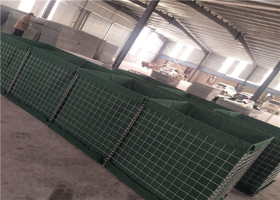 Geotextile 4MM πράσινα εμπορευματοκιβώτια Hesco για την προστασία δύναμης