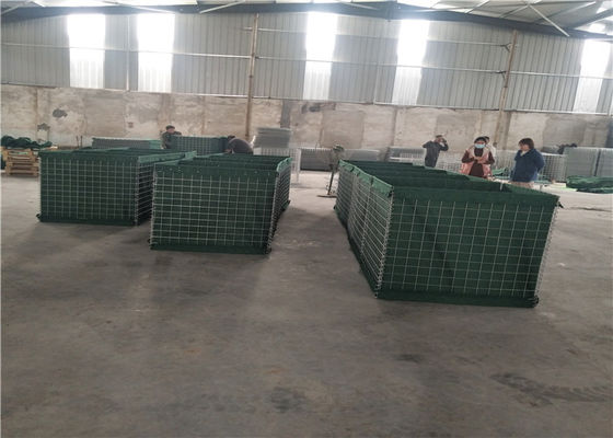 Τετραγωνική τρύπα 76,2 X 76.2mm τοίχοι φυσήματος αμυντικού Hesco