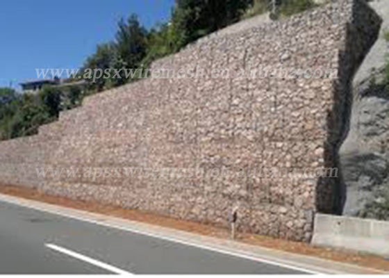 Διπλή Hexagon 2.7MM Gabion συστροφής αλιεία με δίχτυα προστασίας Rockfall κλουβιών τοίχων ύφανσης