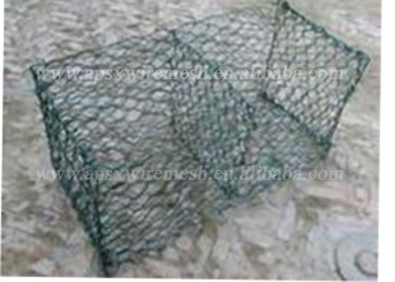 Q235 το πράσινο PVC έντυσε εξαγωνικό γεμισμένο ο Stone Gabions