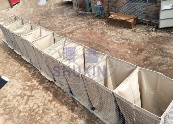 1 * 1* 5 γαλβανισμένη χρώμα εισελκόμενη ασφάλεια Mil 3 άμμου Μ/5 εμπόδια πλημμυρών Hesco κυττάρων