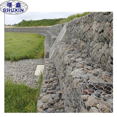 Rustproof γαλβανισμένα Hexagon καλάθια Galfan Gabion για την προστασία Seawall