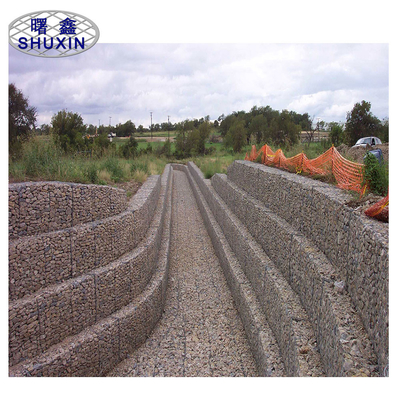 Βαρέων καθηκόντων 10x12cm ντυμένο PVC Gabion πλέγμα καλωδίων καλαθιών εξαγωνικό για τη διατήρηση