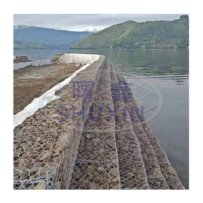 τα καλάθια καλωδίων 8*10cm 2.7mm Gabion που γαλβανίστηκαν 2x1x1m/το PVC έντυσαν