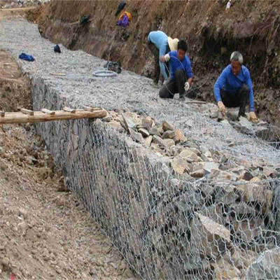 Εξαγωνικό καλάθι πλέγματος καλωδίων 5*1*1m Gabion για το πρόγραμμα εφαρμοσμένης μηχανικής ποταμών