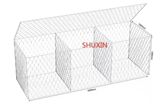 σίδηρος ο βαρέων καθηκόντων Stone πεδίων 3.0mm 3x1x1m γαλβανισμένος Gabion που γεμίζουν για τους δρόμους και τις γέφυρες