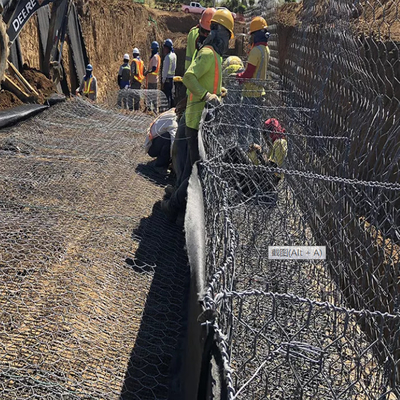 SGS που γεμίζει τα κλουβιά 2x1x1m 3x1x1m 4x1x1m 5x1x1m Gabion που γαλβανίζονται